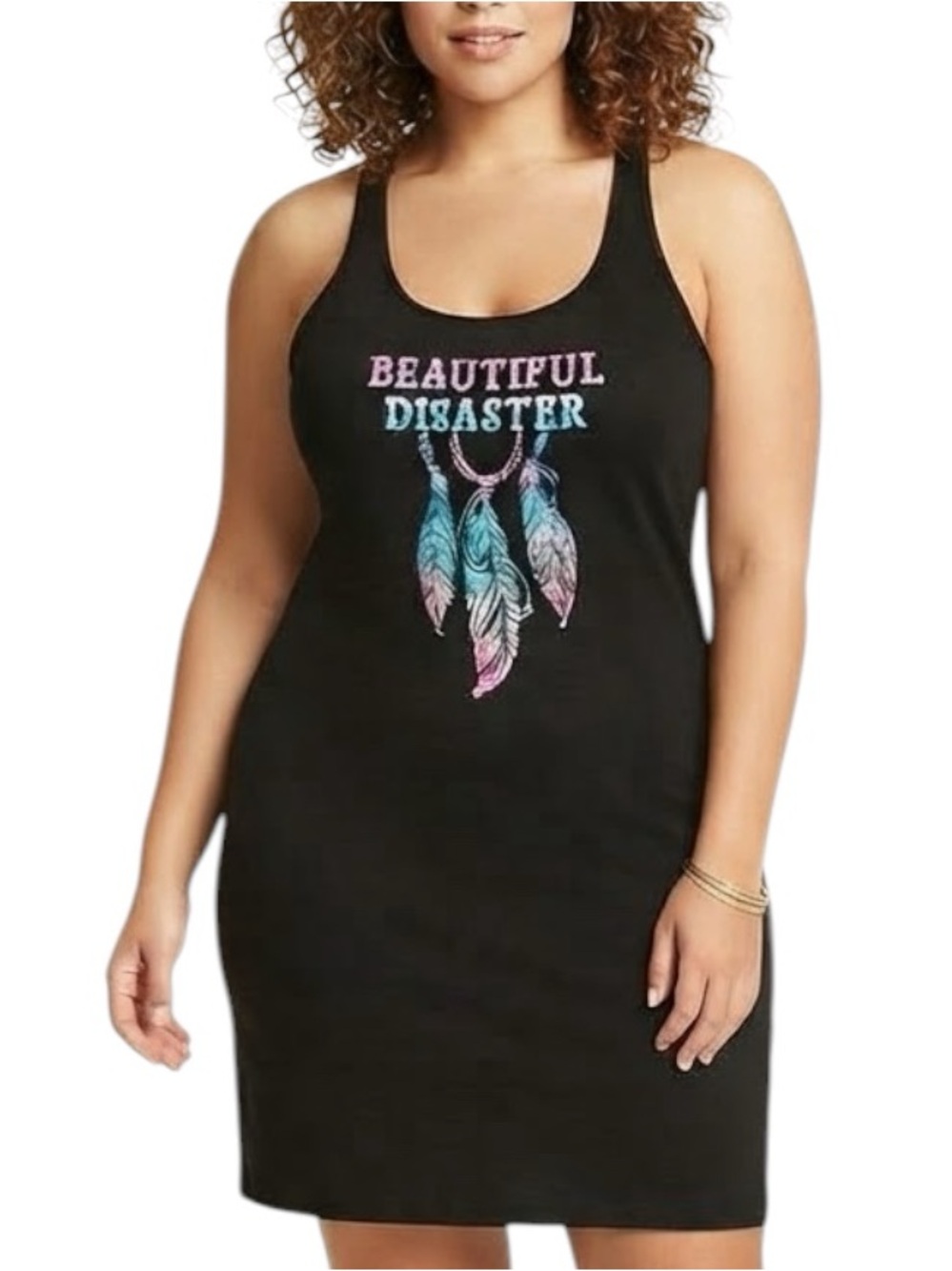 BEAUTIFUL DISASTER Dream Catcher Racerback Dress XXL
